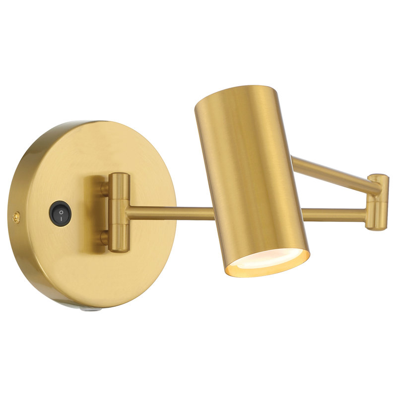 Jakyron Swing Arm Sconce, Antique Brushed Brass