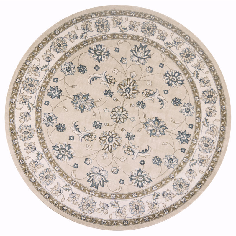 Arnot Indoor Rug, Round 7'10", Beige/Ivory