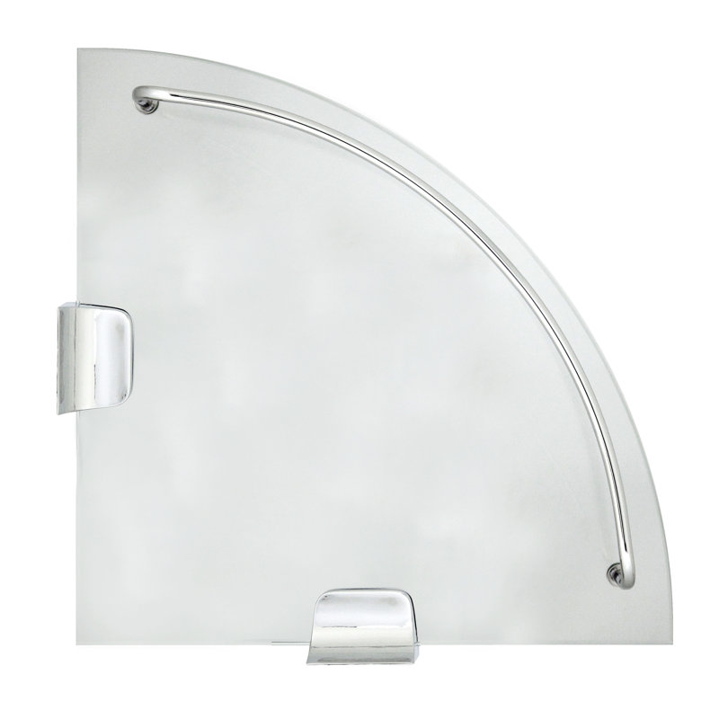 Boucher Triangle Corner Shelf, Polished Chrome