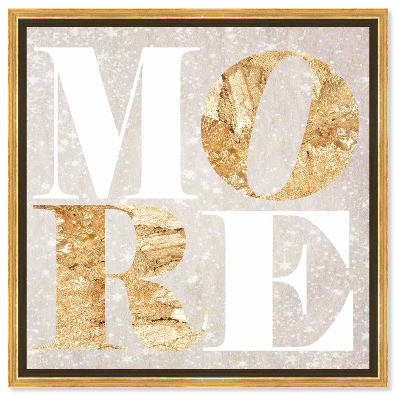 «Love More Spark» - Art textuel, Cadre en bois noir, H 21 po x l 21 po