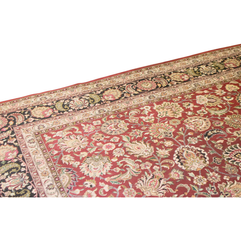 Hand Knotted Wool Area Rug in Multi
