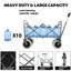 Beach Wagon with Big Wheels for Sand 500lbs capacity - All Terrain Steel Frame Utility Cart with 9" Pneumatic Tires, Collapsible Folding Design ,strap with multiuse bag ,black-110289760