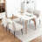 Dining Chairs,Mid Century Dining Chairs,Upholstered Faux Leather Dining Chairs with Back Pull Rod-261836141