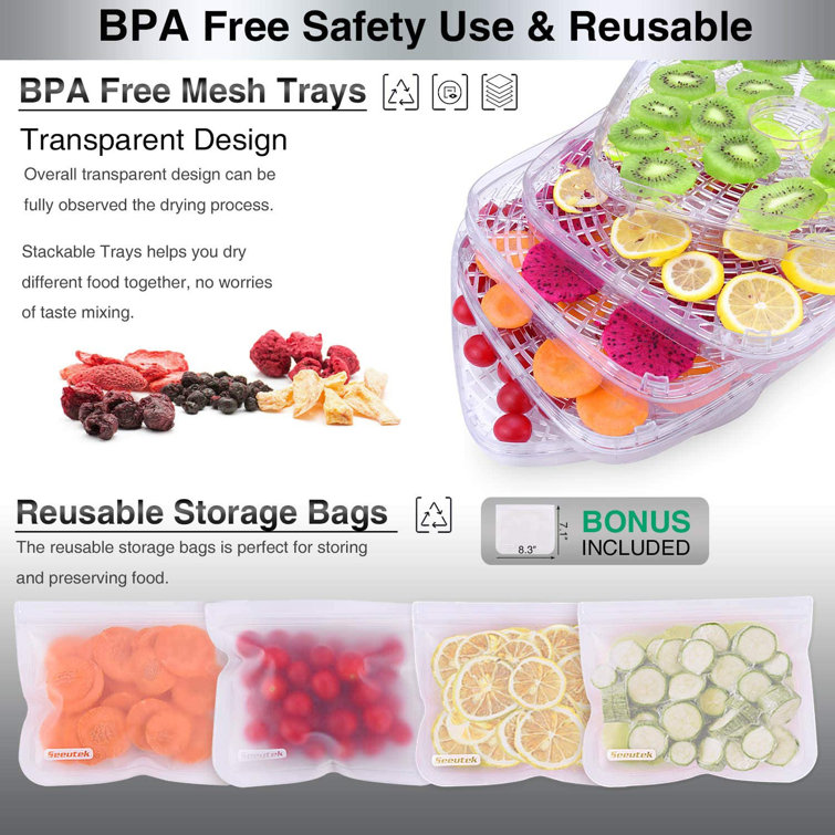 Dehydrator, Fruit & Vegetable Dryer with 5 BPA-Free Adjustable