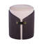 Brun avec motif bicolore pour meuble-lavabo, rangement et décor de salon, décorations dorées élégantes, multifonction, surface facile à nettoyer, taille 14,5, limite de 265 lb, tabouret de meuble-lavabo moderne en velours