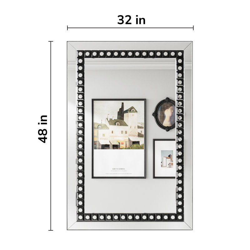 Bradli Rectangle Beveled Decorative Wall Mirror Accent Mirror