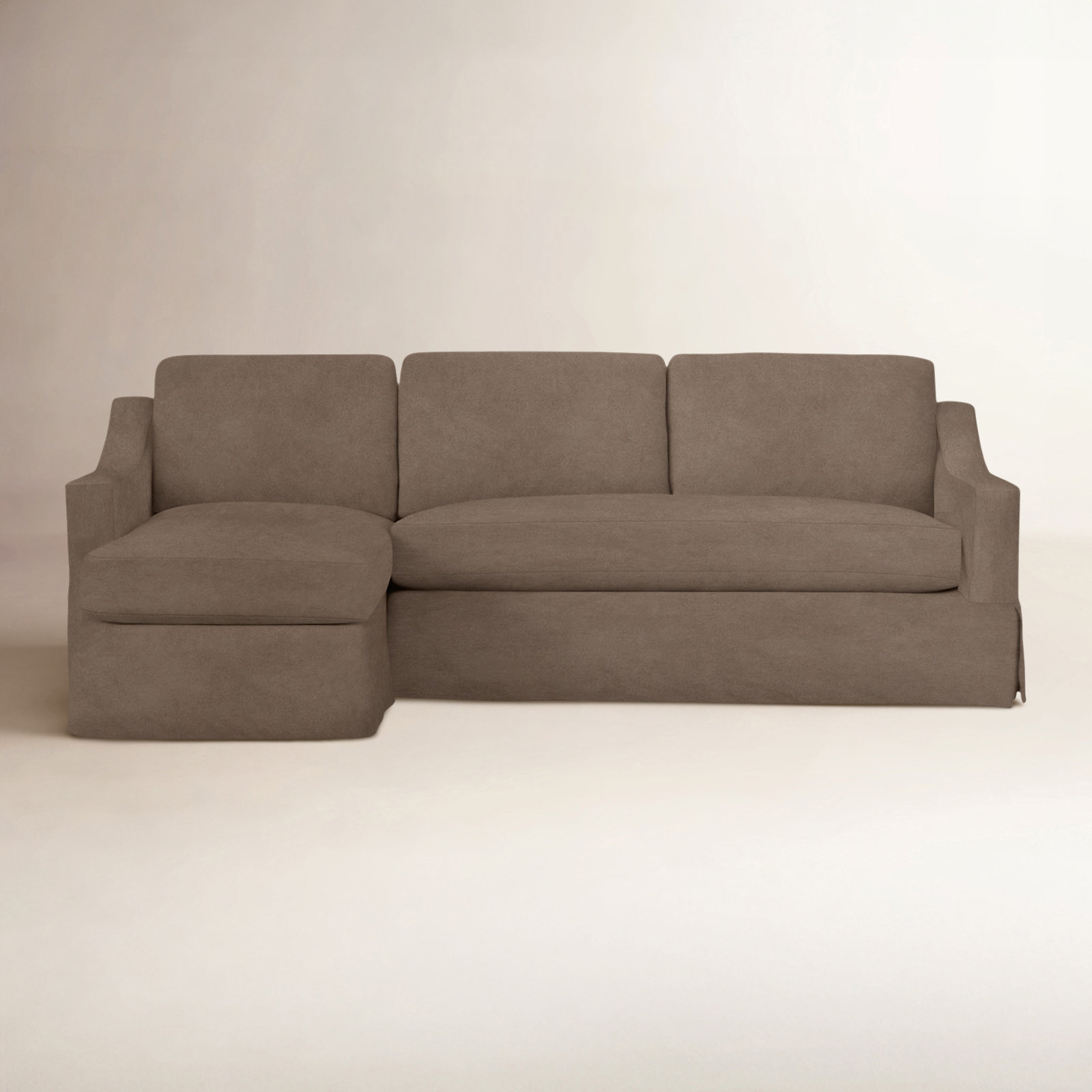 Cranbrook Upholstered Chaise Sectional, Canvas Navy Sunbrella® Canvas, Left Hand Facing