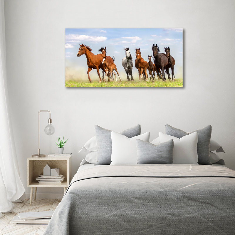 Horses In A Gallop - No Frame Print on Canvas
