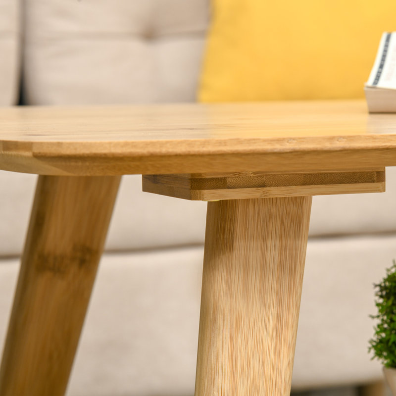 Table basse en bois massif avec rangement