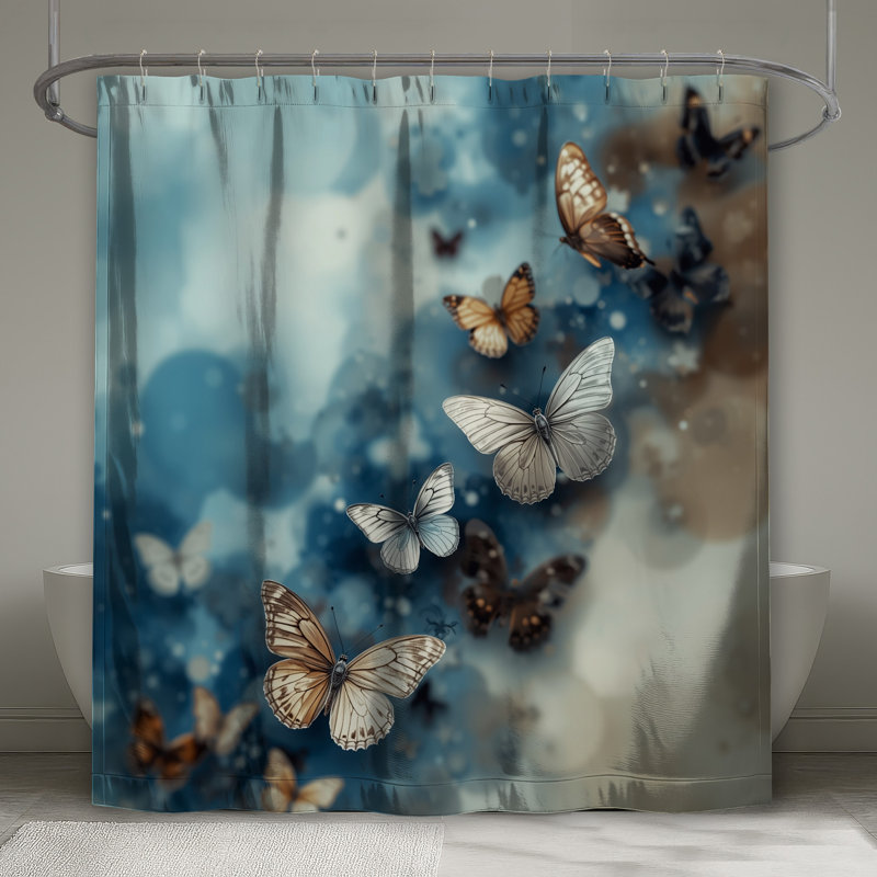 Rideaux de douche Butterflies In Flight, 70in W x 72in H