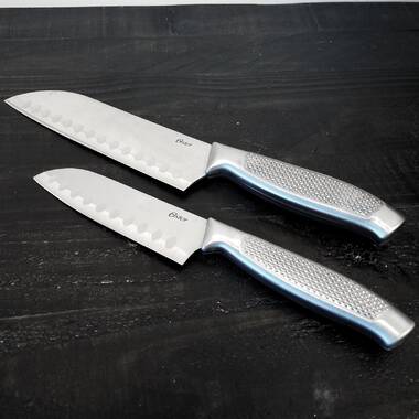 Oster Baldwyn 2-Piece Stainless Steel Santoku Knife Set