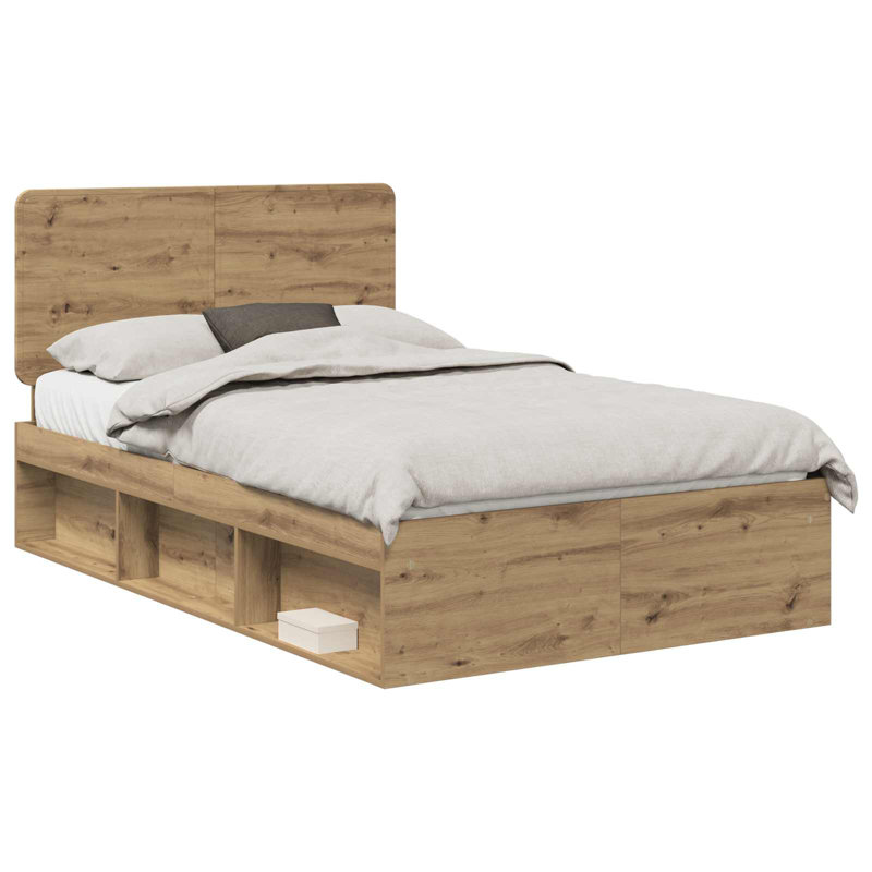 Solid Wood Bed, Double (4'6), Artisian Oak