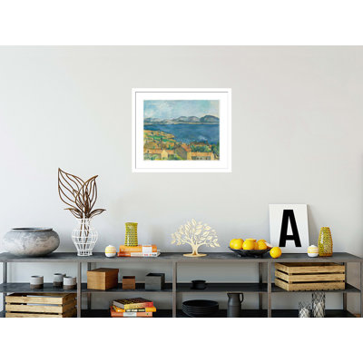 La baie de Marseille vue de l'Estaque par Paul Cézanne, impression giclée encadrée