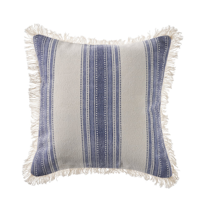 Throw Pillow Cotton Striped Throw Pillow, Polyester/Polyfill