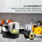 OVENTE 1.5-Cup Electric Food Chopper, 50W Mini Food Processor with One-Touch Control and Stainless Steel Blade for Slicing Vegetable, Grinding, Shredding, Mincing, Puree and Meal Prep, Black PF1007B
