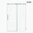  56-61" W x 60" H Frameless Single Sliding Tub Door, 3/8"(10mm) SGCC Tempered Clear Glass with R5 Beveled Edge, Shatter-Resistant Anti-Explosion Film, Square Top Rail & Installation Hole Locator-133877936