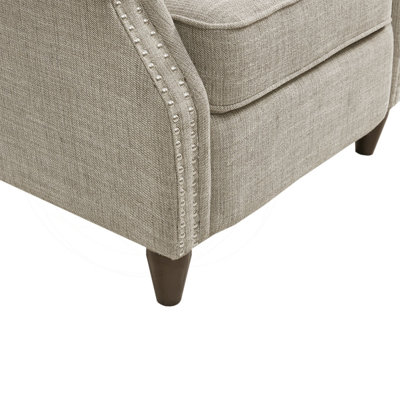 Classic Push Back Recliner with High-Density Foam and Silver Nailhead Trim