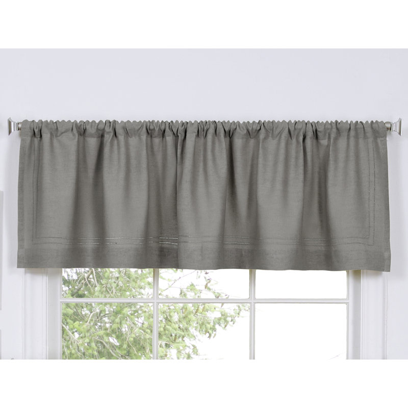 Reade Tailored Window Valance, Gray