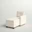 Chaise longue avec accoudoirs encastrés gauche avec rangement Fraley