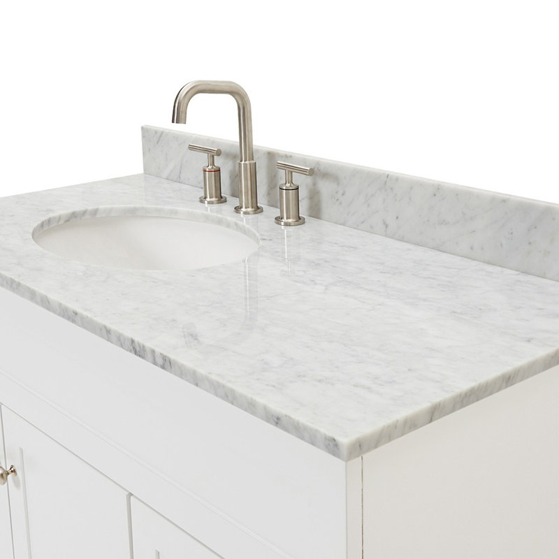 Ensemble de meuble-lavabo simple 43 po Partham, Blanc