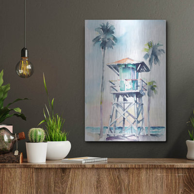 'Boho Beachy Lifeguard Stand 5' by Petals Prints Design, Metal Wall Art