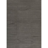 Hand Knotted Wool Striped Area Rug in Charcoal/Gray