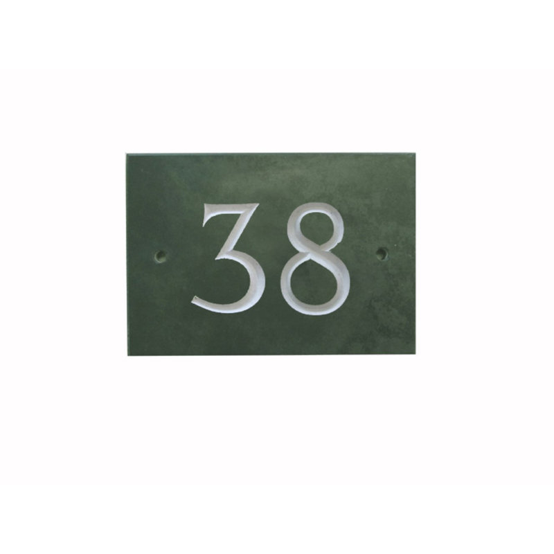 Odacia 10cm H Stone House Number, Green, 38