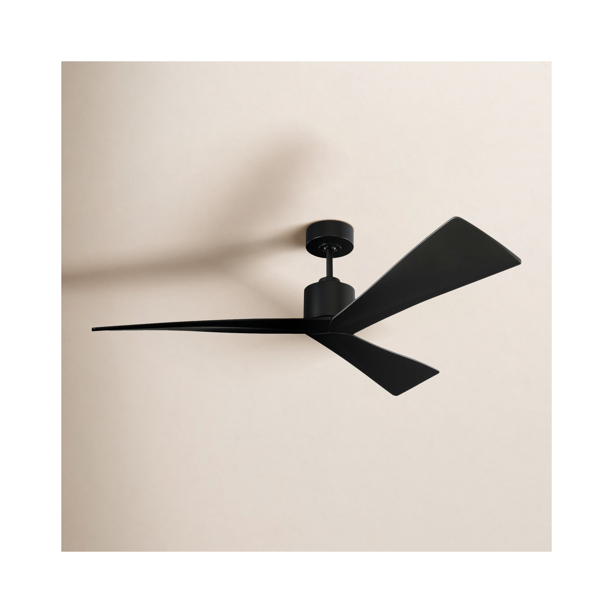 Mirage 60'' 3 Blade Ceiling Fan, Matte Black, 60"