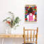 Girl Loves Gardening Colorful Vibrant Abstract Flower Nature Wall Art Print by WallChart Art Studio - Wrapped Canvas Print-1356316345