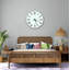Horloge murale en verre trempé vert menthe, horloge arc-en-ciel cœurs étoiles, décoration murale moderne, horloge mignonne, horloge de salon, cadeau pour elle-2140266851-2140266854