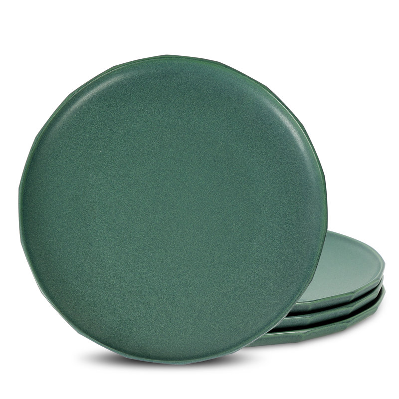 Ensemble de 4 assiettes en grès Stone Lain Rio, Vert