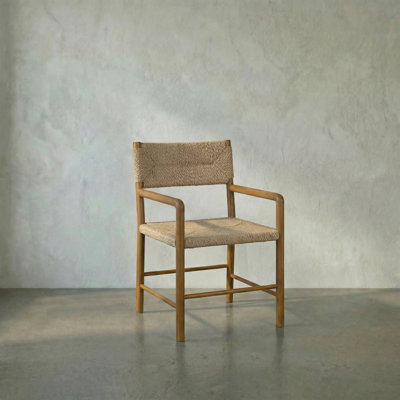 Franco 18'' H Teak Solid Wood Armchair