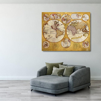 Antique Map - Globe Terrestre