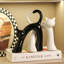 Chat blanc argenté en céramique Objet décoratif-2017699135