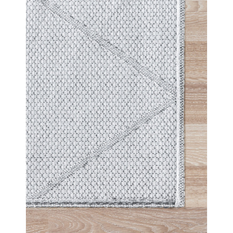 Jago Cotton Geometric Indoor Rug, Rectangle 6'4" x 9'