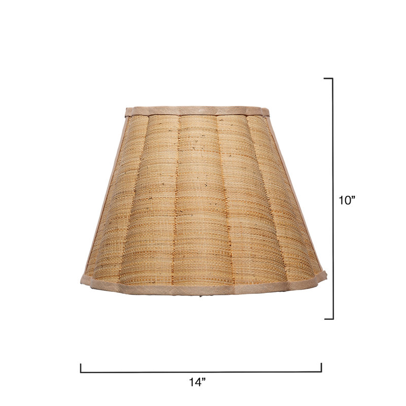 Scalloped 1-Light Wall Sconce, Raffia
