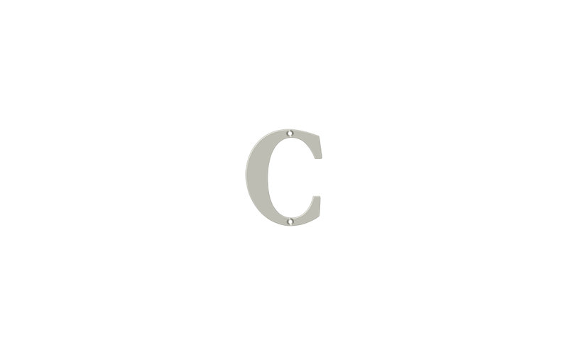 4" H Brass House Letter, Lifetime Brass, F