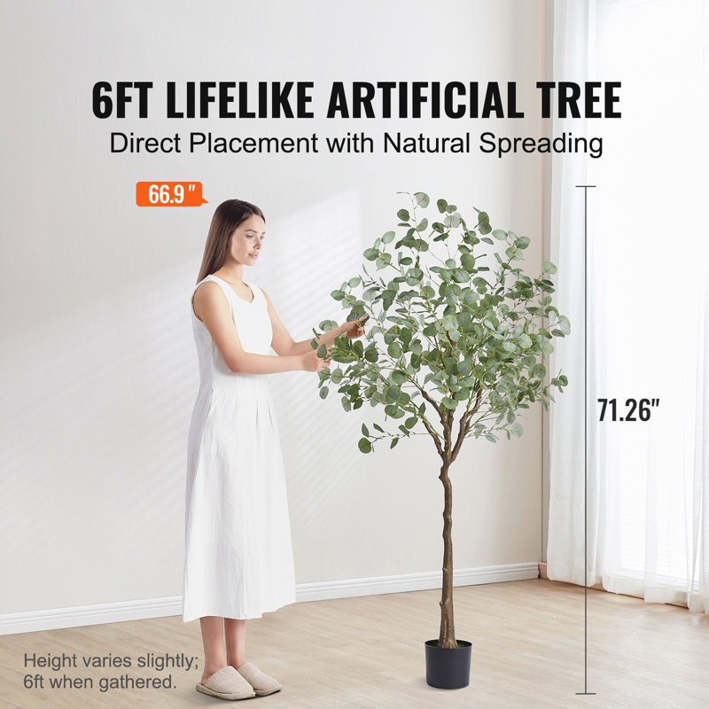 Artificial Potted Eucalyptus Tree