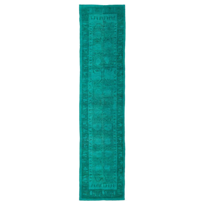 Green Samsara Wool Rug - 4'4" x 18'
