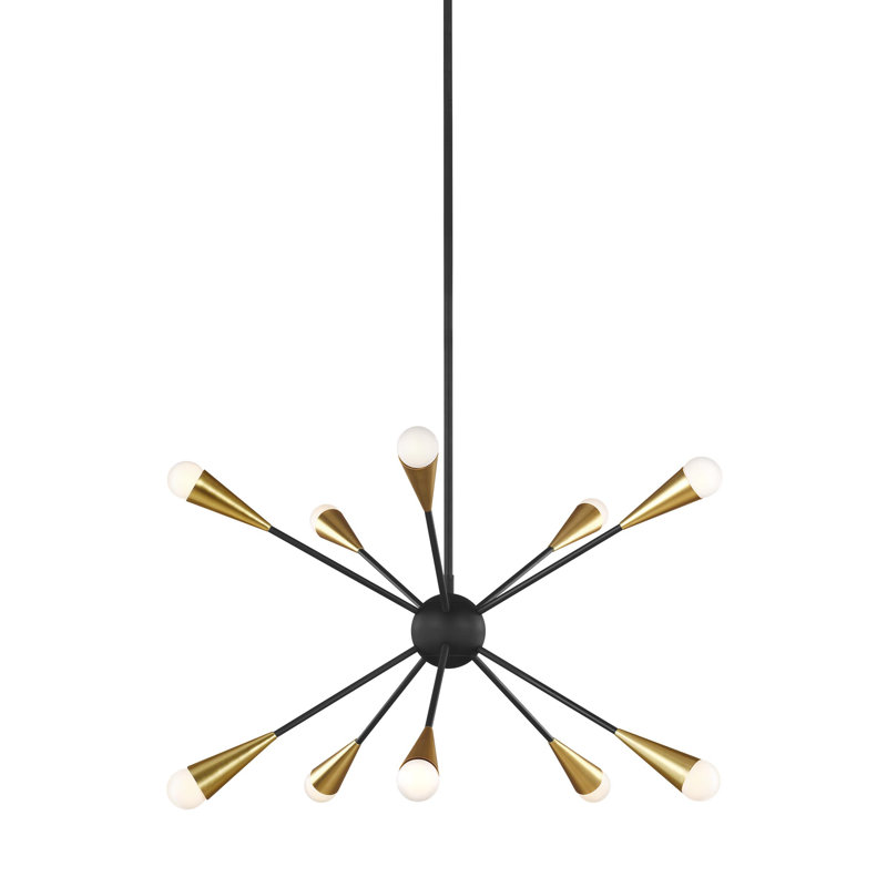 Addley 12-Light Chandelier, Nuit noire, 10 Lights