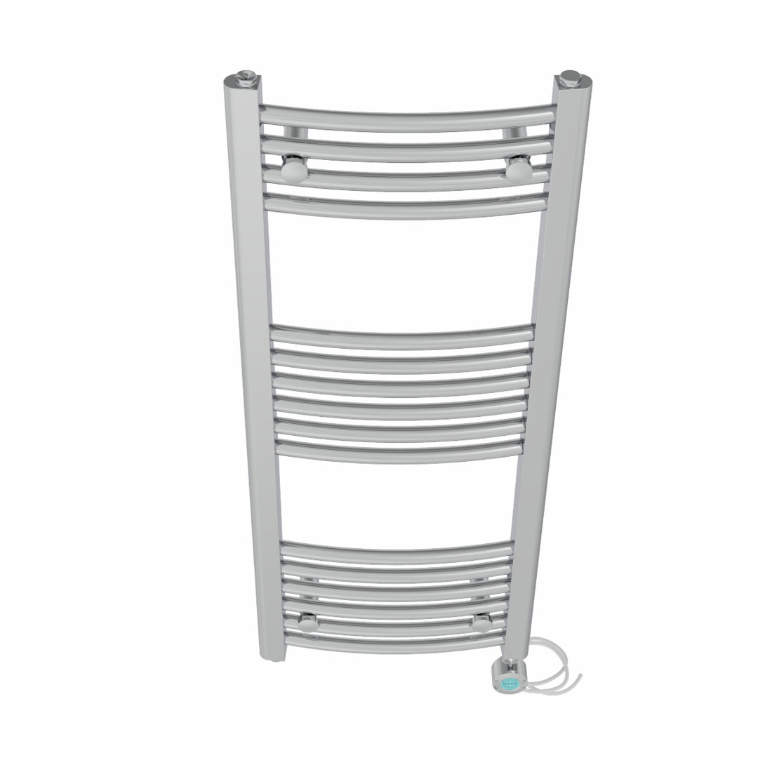 Curved Prefilled Electric Heated Towel Rail
