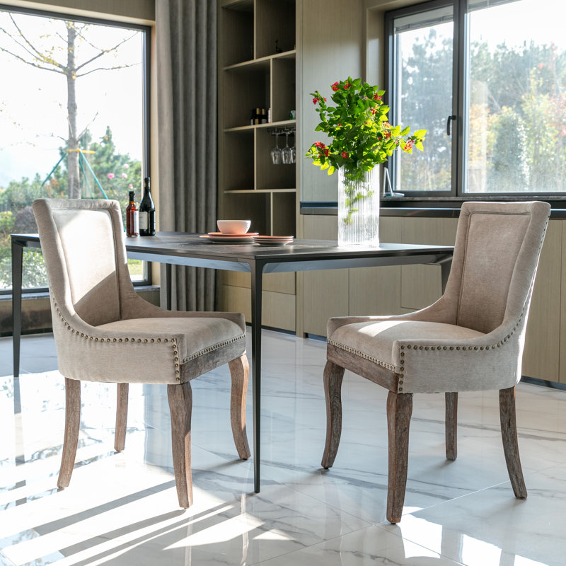 Chaise d'appoint rembourrée Alsen, Beige