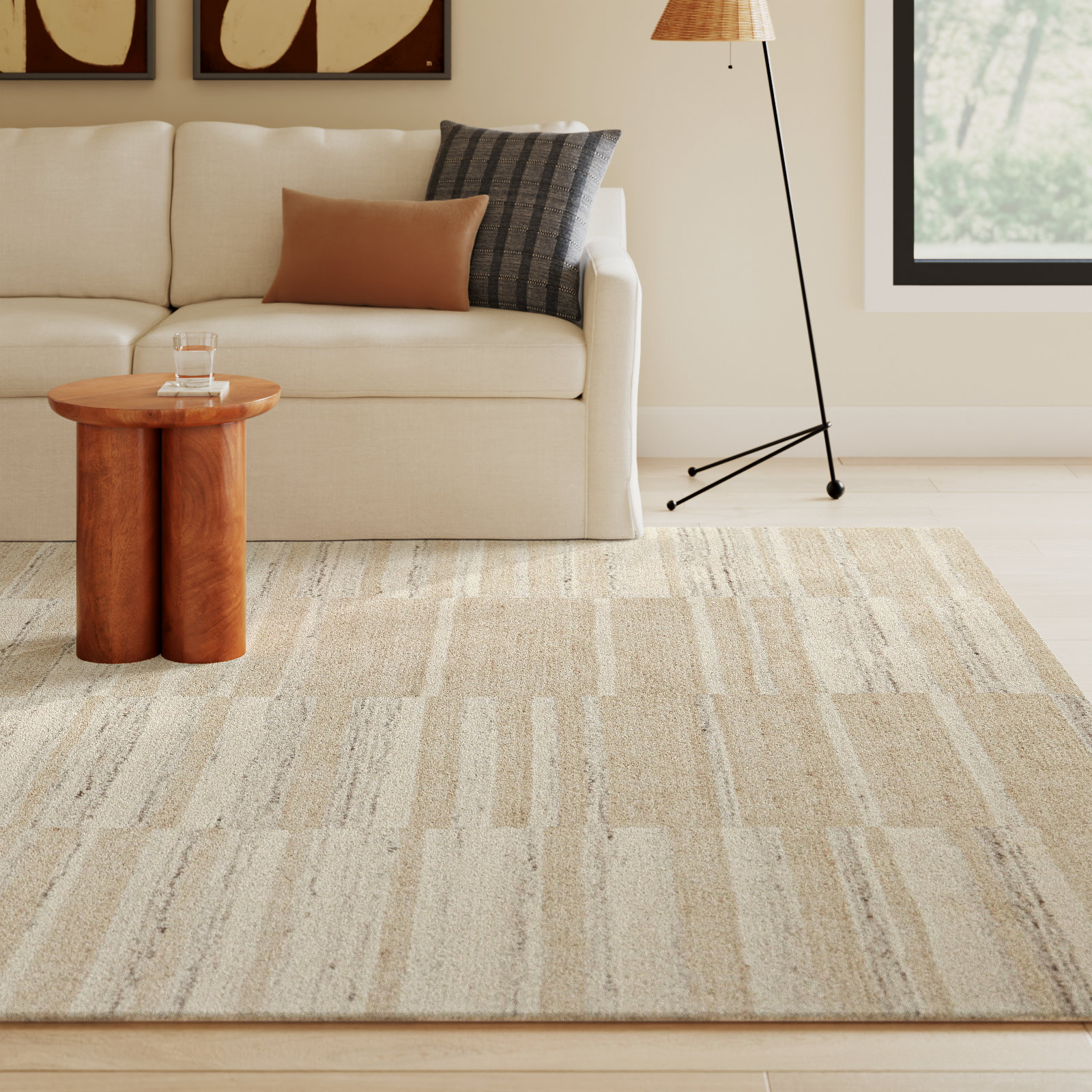 Amber Lewis x Loloi Rocky Natural/Sand Area Rug, Rectangle 7'9" x 9'9"