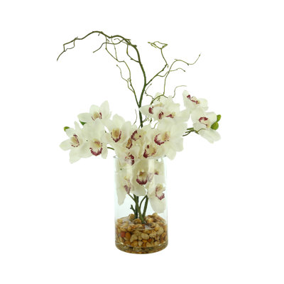 Polysilk Orchid Arrangement in Vase