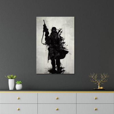Guerrier post-apocalyptique sur verre acrylique