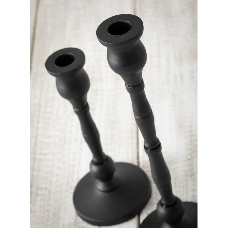 2 Piece Iron Tabletop Candlestick Set