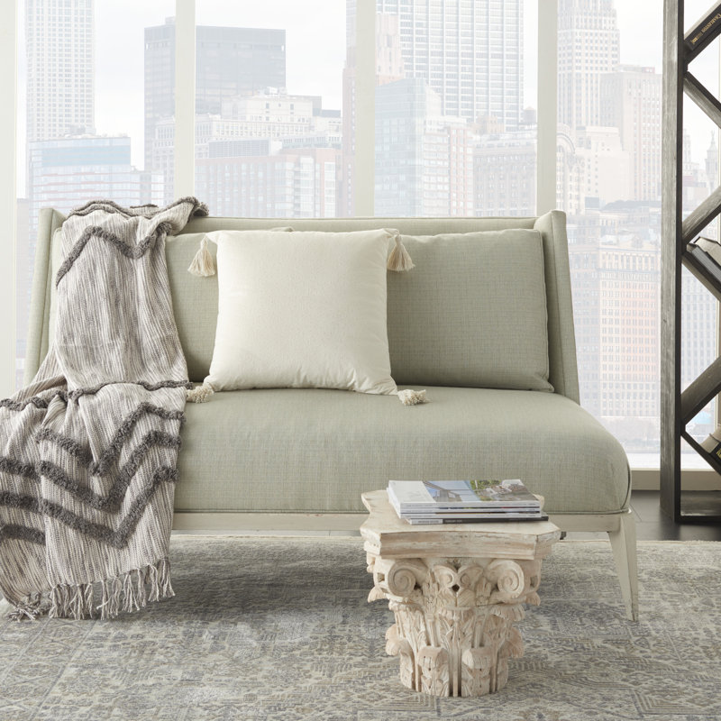Housse de coussin carré et insert, Ivoire