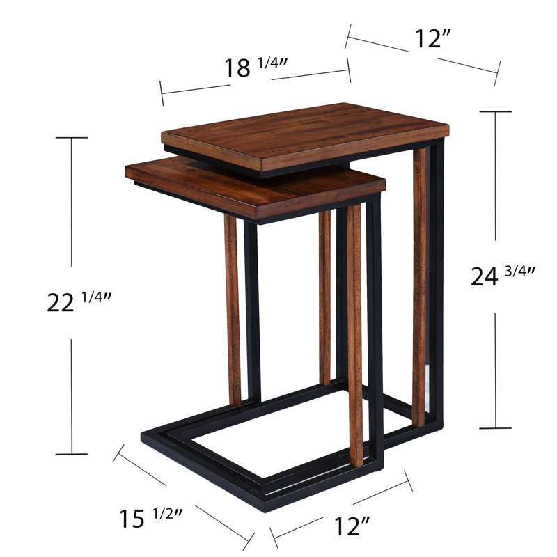 Newton St Loe Solid Wood Top Nesting Tables