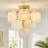 Aurthur 4-Light Handcrafted Textured Glass Tiered Flush Mount-658204450