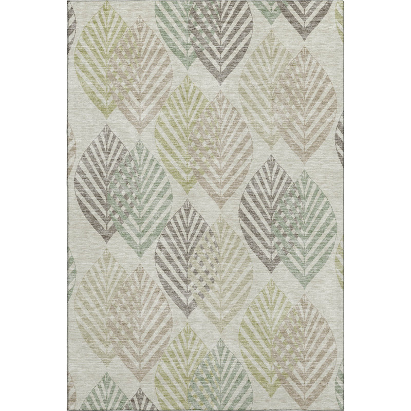 Premium Machine Washable Prisco Taupe Rug, Rectangle 10' x 14'